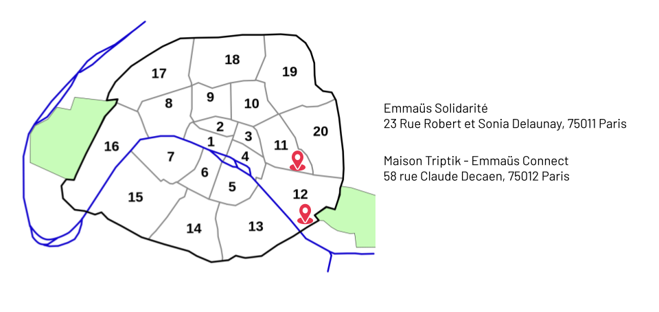 Plan des lieux de formation du programme triptik