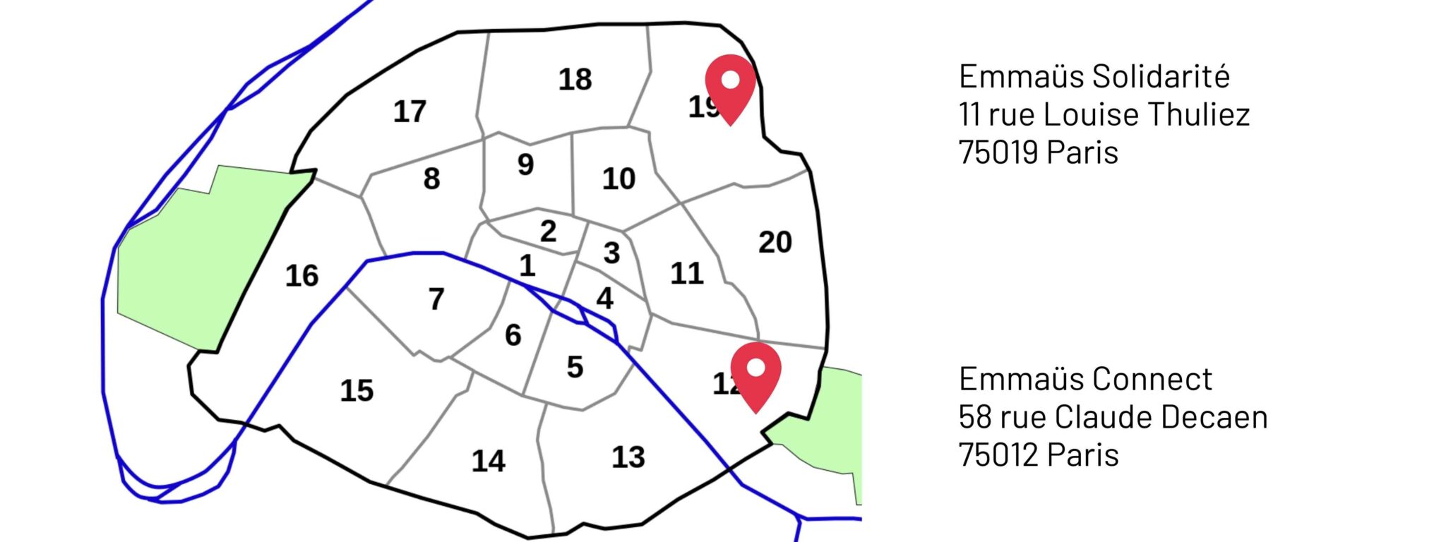 Plan des lieux de formation du programme triptik