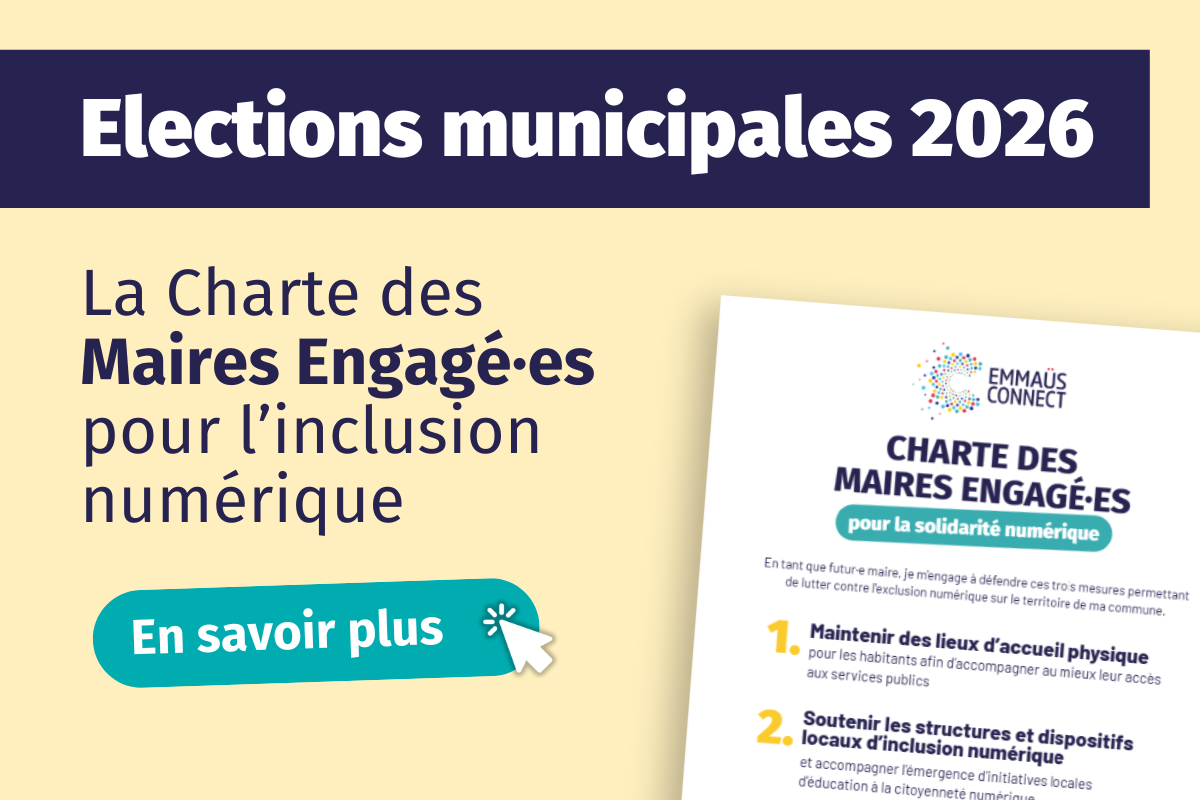 Elections municipales 2026 : Emmaüs Connect lance la Charte des Maires Engagé·es pour l’inclusion numérique