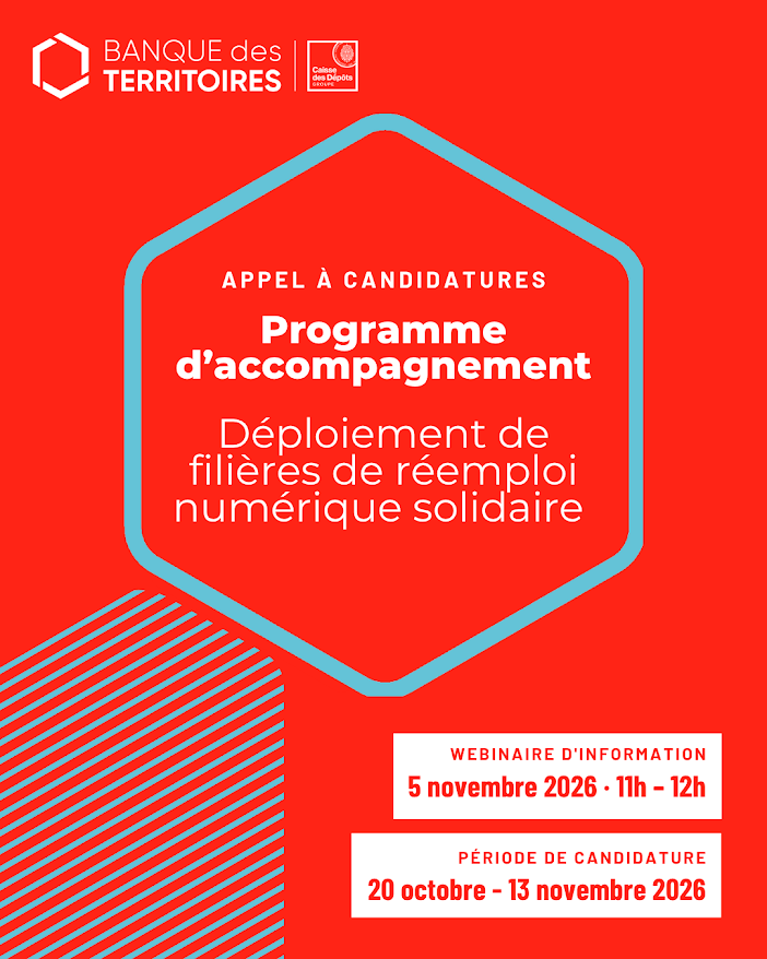 Appel à candidatures : réemploi numérique solidaire